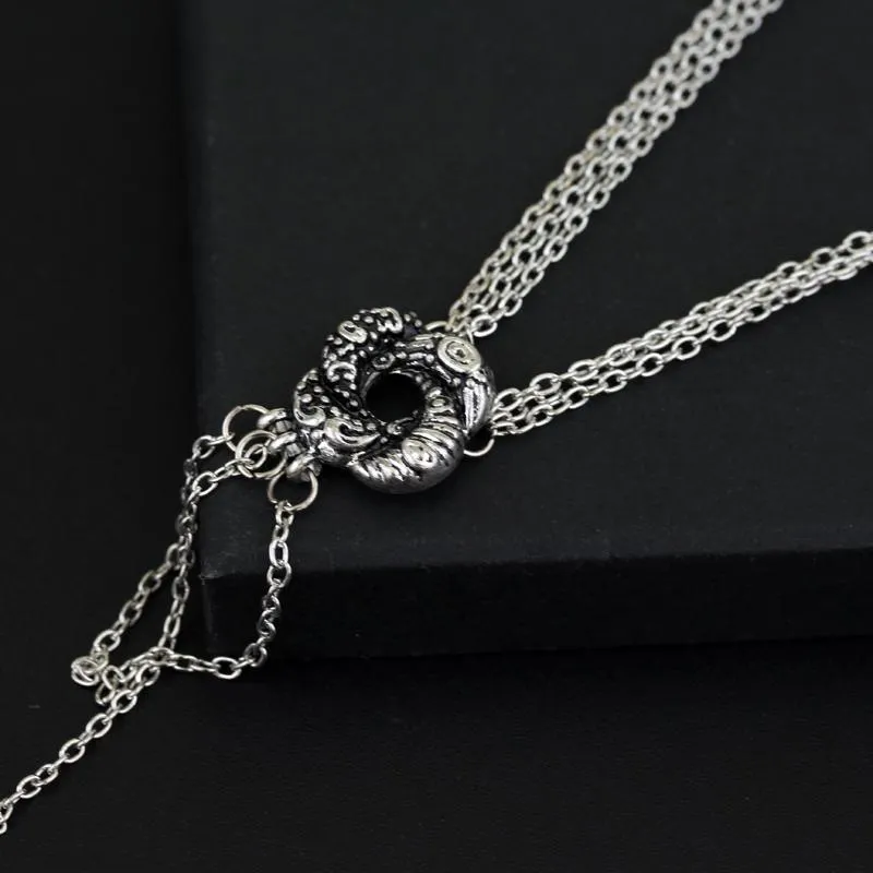 Collier nœud d'amour algérien Vesper Lynd Casino Royale Bond Girl collier nœud d'amour Vintage plaqué argent femmes bijoux 12749