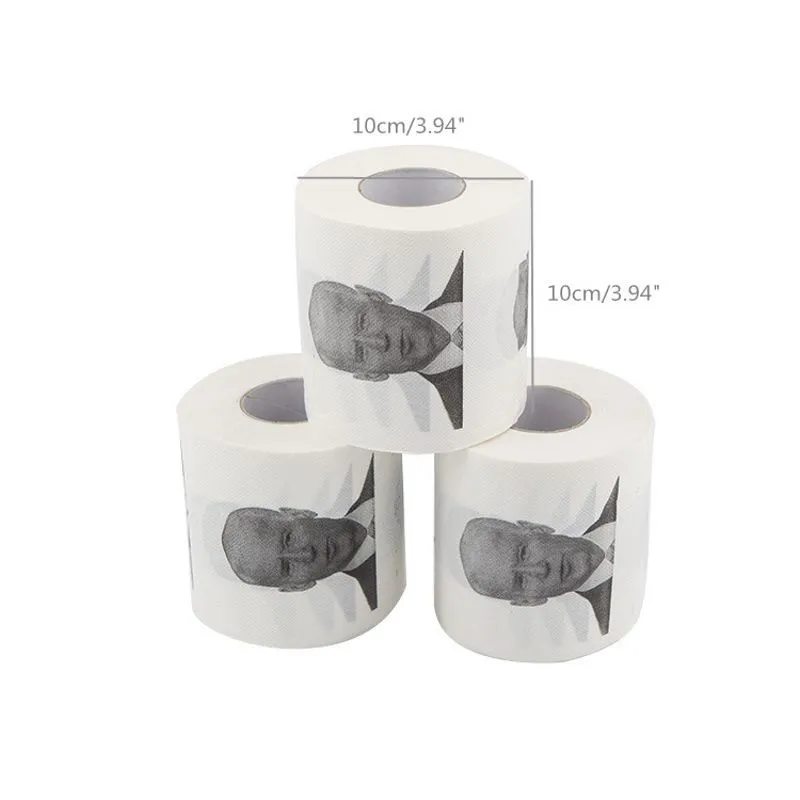 Roll Tissue Joe Biden Muster gedrucktes Toilettenpapier Roll Neuheit Badezimmerpapier 3 Schicht5420193