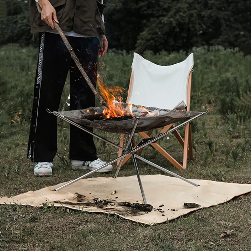 Coperta antincendio barbecue Tappetino barbecue in tessuto resistente al campeggio Tappetino barbecue da picnic Tappeto ignifugo antiscottatura ad alta temperatura 220216