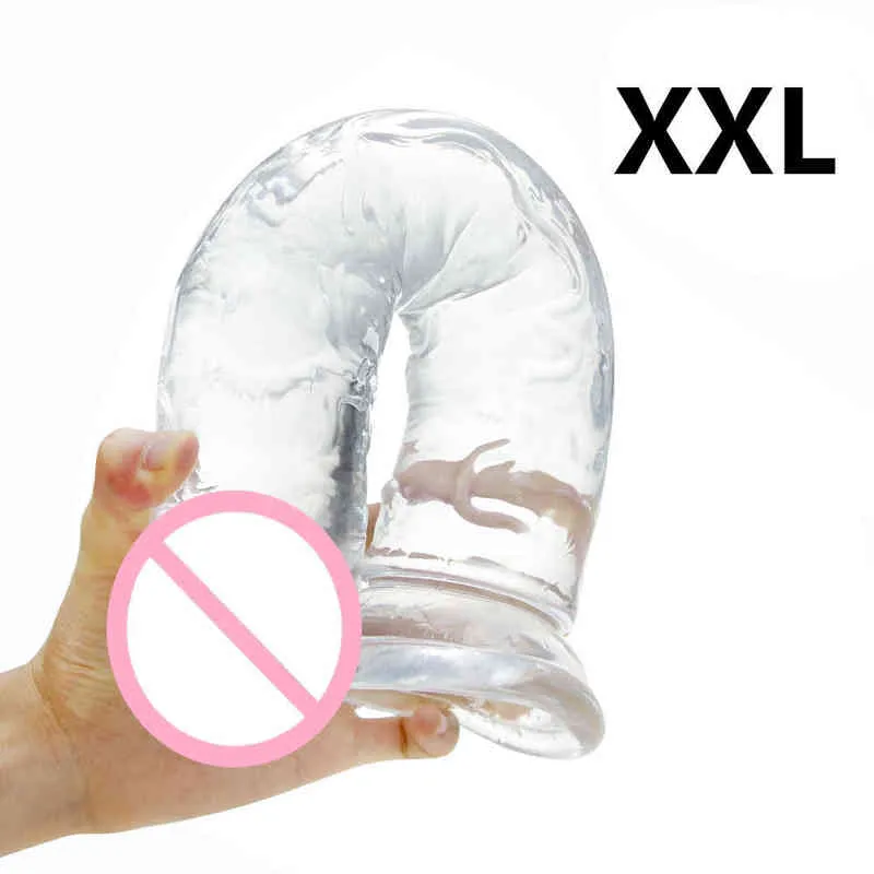 NXY Dildos Enorme xxxl Dildo para Mujer Gran Vagina Anal Butt Plug Pene Ventosa Realista Adulto Erótico Sex Toy Shop 220105