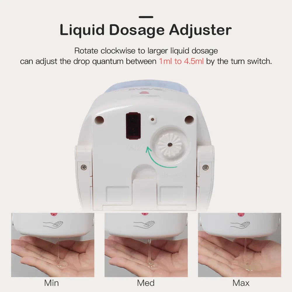Berührungsloser automatischer Seifenspender ABS-Kunststoff Smart Sensor Infrarot Handfree Sanitizer Seifenspender für Badezimmer Y200407