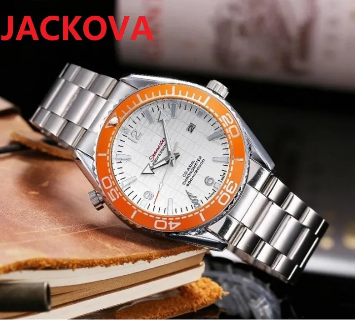 Relogio Masculino montres-bracelets de luxe en acier inoxydable chronographe extérieur batterie à Quartz Moonwatch professionnel 007 Clock3009