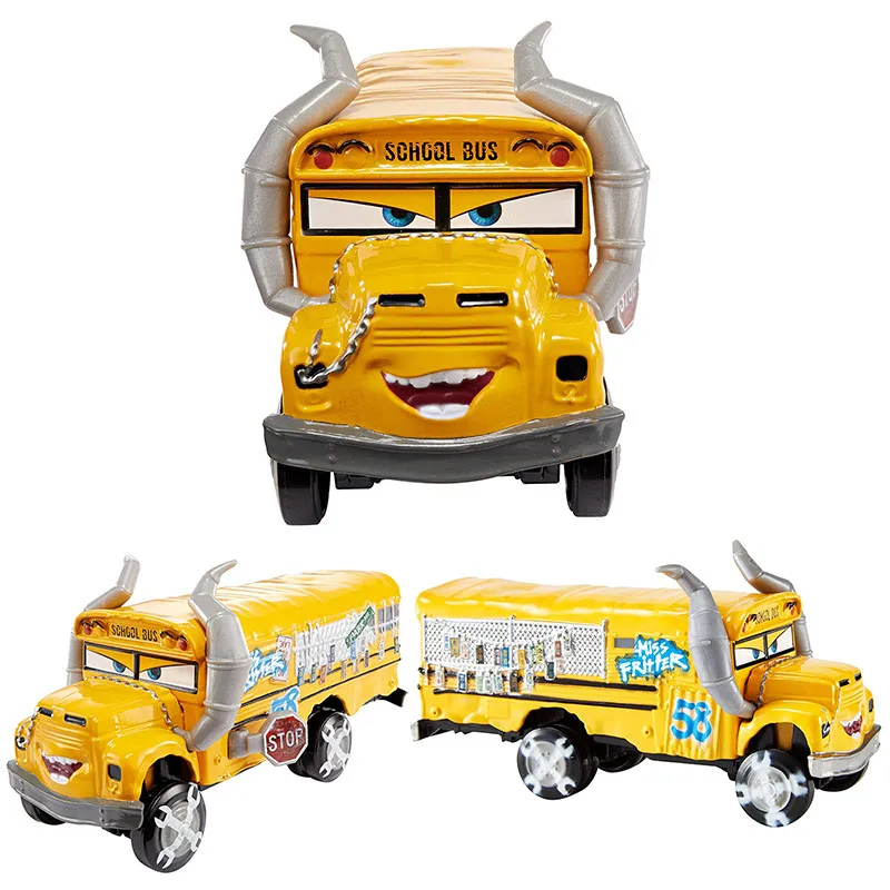 Automobile Story 3 Die-Cast Toy Ngau Tau School Bus Crazy Maxmais Car Enfants Fritter Alliage Métal Modèle Voiture Jouet Cadeau LJ200930