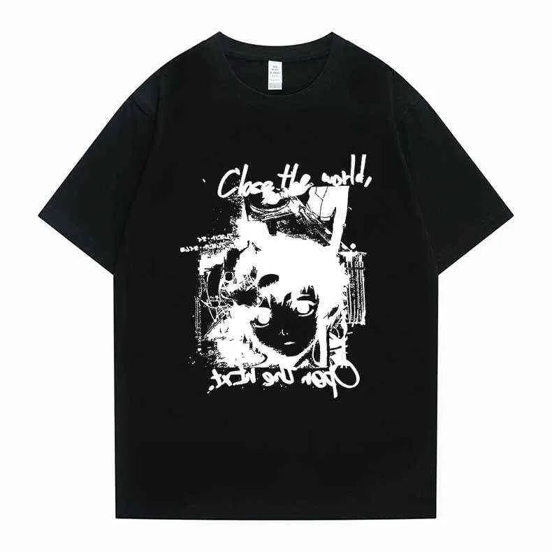 2021 neue Beliebte Heißeste Mode Serielle Experimente Lain Iwakura Drucken T-shirt Männer Frauen Schrumpfen-proof Baumwolle T-shirt Paare Tops g1222