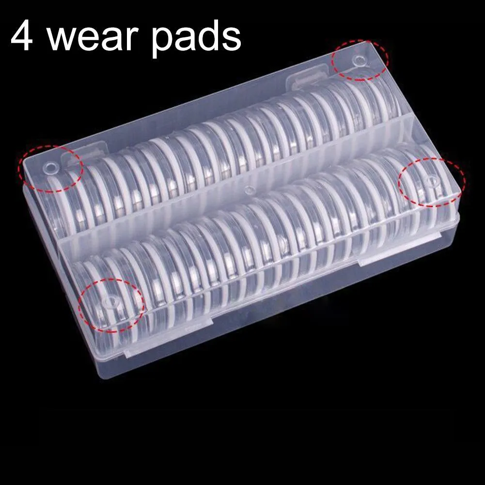 40Coin Capsules 46mm with 40Foam Gasket and 1 Plastic Storage Box for Coin Collection for 16 20 25 27 30 38 46mm coins CW C01169336000