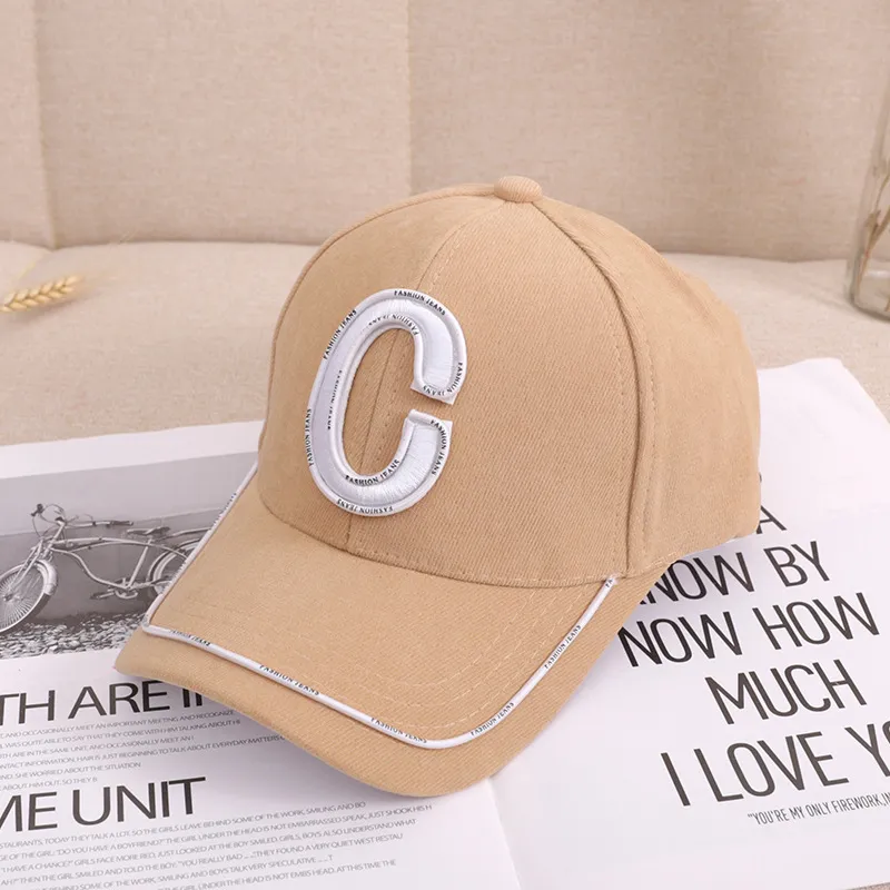 2020 New Letter C Women Baseball Cap Female Solid Outdoor Adjustable Embroidered Autumn Winter Hats Summer Sunhat Peaked Caps04