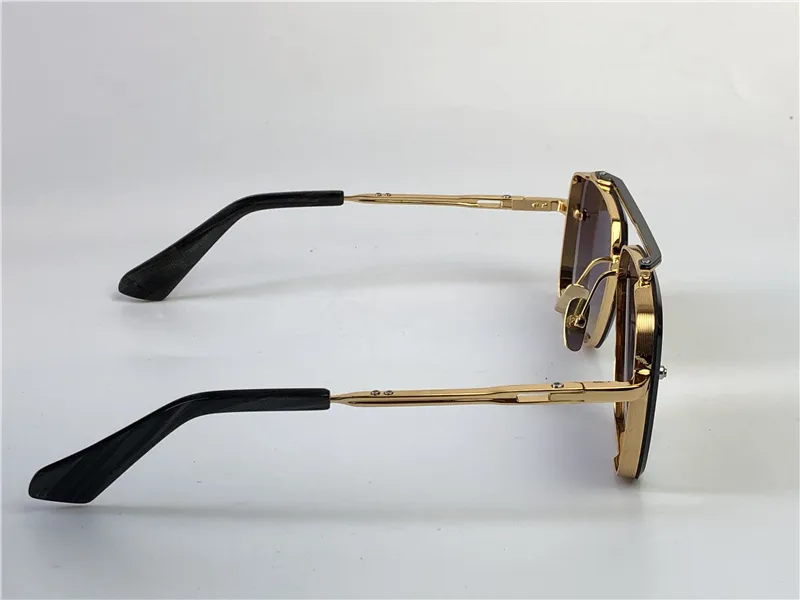 Lunettes de soleil Hommes Design Metal Vintage Eyewear Fashion Style Square Square sans cadre UV 400 avec Case d'origine233d