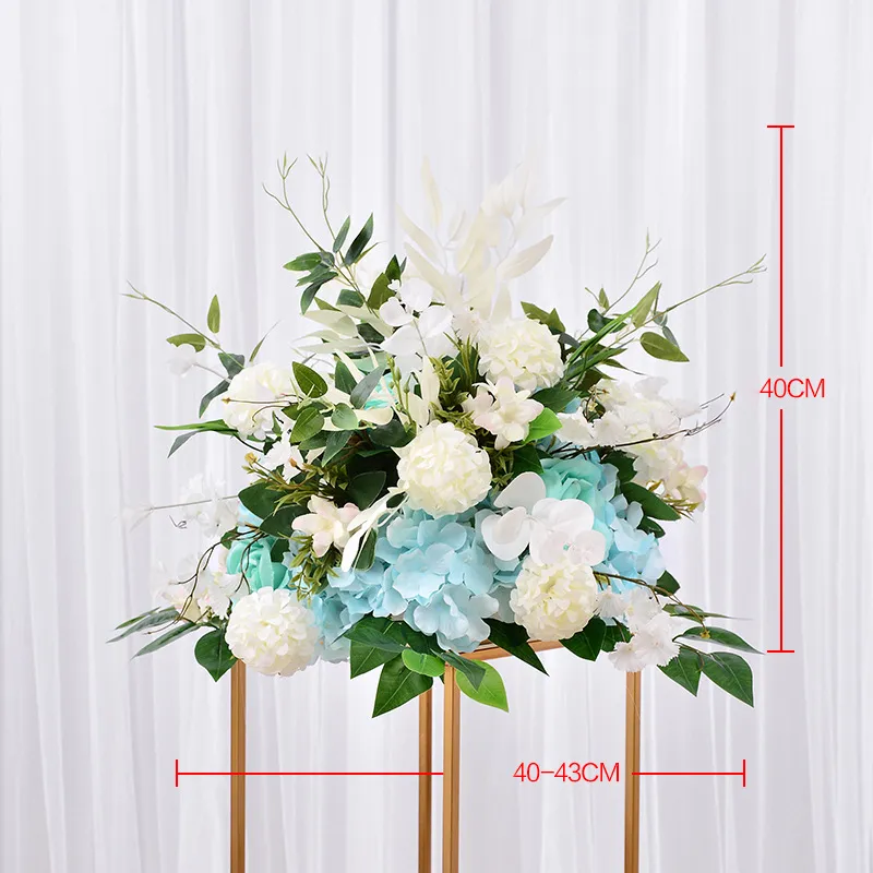 40 cm Pfauenblatt Pfingstrose Hortensie künstliche Blumenkugel Blumenstrauß Dedor Hochzeit Hintergrund Straßenführer Tischdekoration 1 Stück T200509