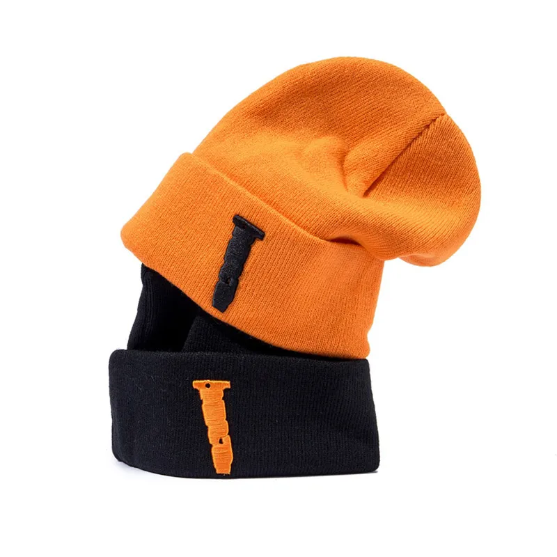 Winter Mannen Vrouwen Motorkap Gebreide Muts Hip Hop Grote Borduren Beanie Caps Casual Outdoor Hats276P