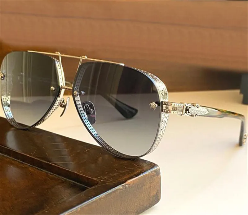 Novos óculos de sol de design de moda postyank ii retro pilot metal arame clássico e generoso estilo uv400 óculos de proteção de alta qualidade 294U