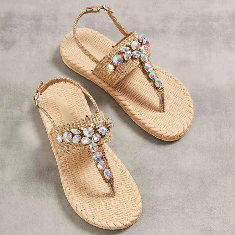 Femmes été imprimé léopard pantoufles Floral semelle souple sandales en plein air plage bohême chaussures romain tongs femmes arc chaussures Y220221