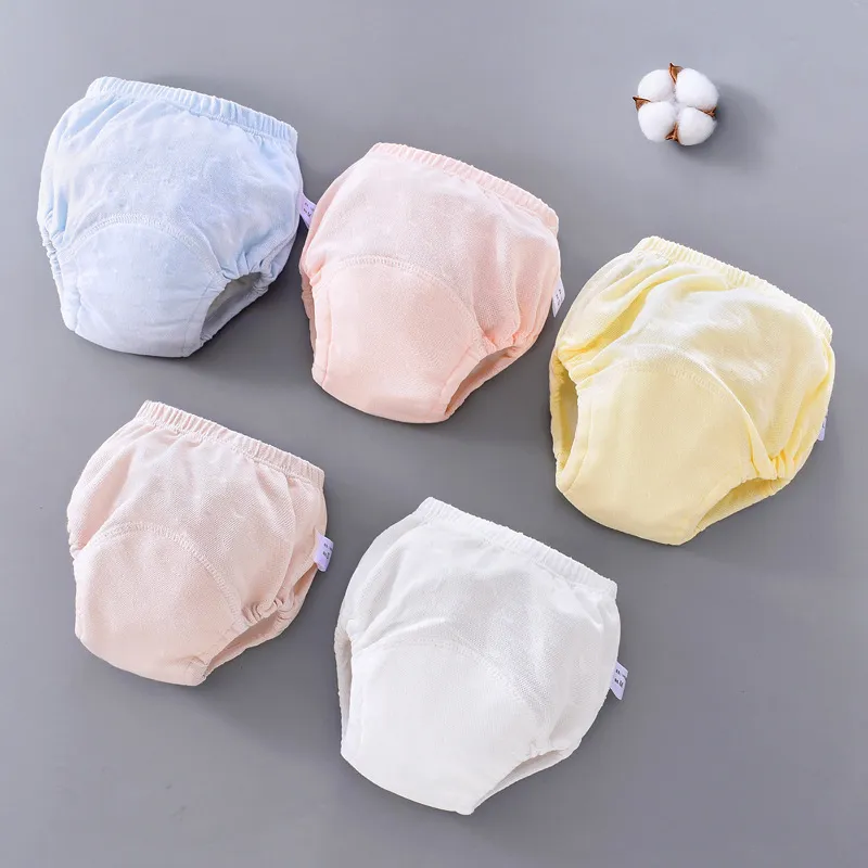 Waterproof Baby Cloth Diapers Reusable Washable Nappies Baby Diaper Pure Cotton 6 Layers Of Gauze Learning Training Pants 2011175303857