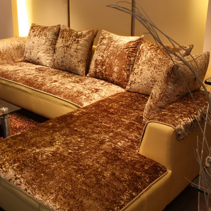 Graues Sofa-Handtuch, Vier-Jahreszeiten-Sofabezug, rutschfestes Leder, europäischer Stil, Plüsch-Handtuch-Sofabezug, moderner Schonbezug, kann individuell gestaltet werden 201119