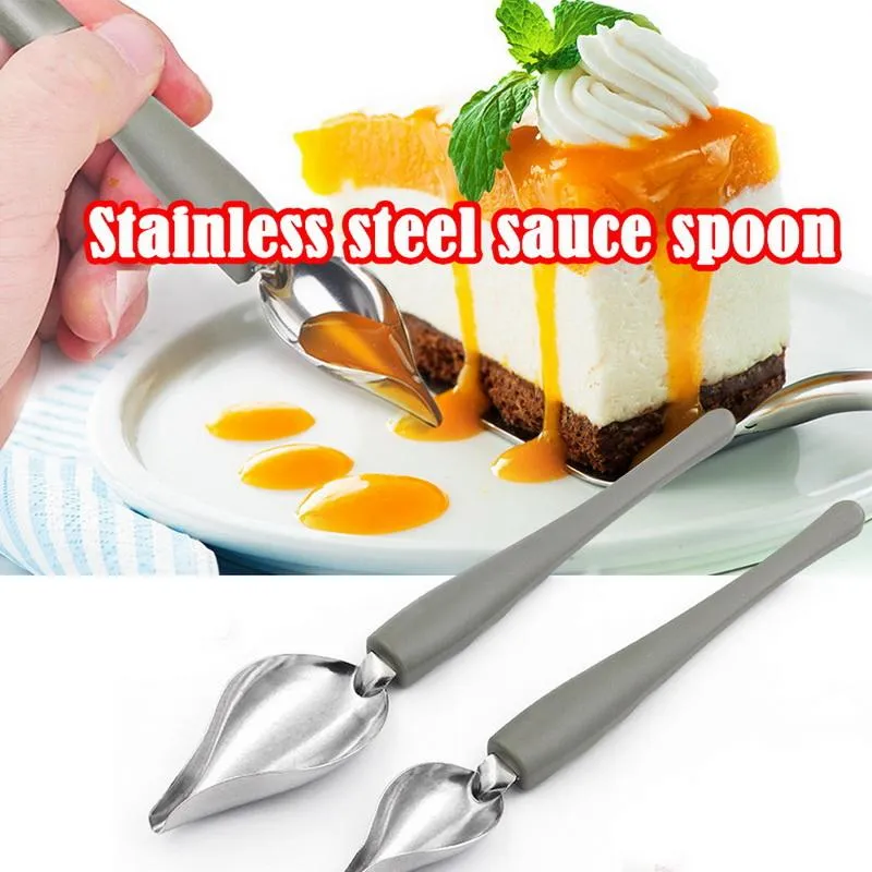 Kreativer Deco Spoon Dekoration Sushi Draw Tool Design Sauce Dressing Teller Dessert Backware Kuchen Gastronomie Löffel Kaffeewerkzeug297t