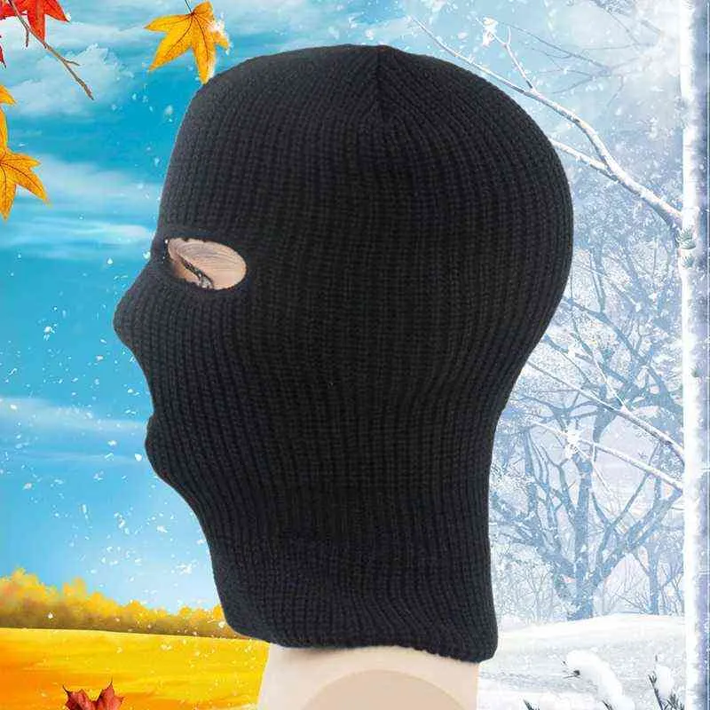 Outdoor Radfahren Winddichte Vollgesichtsmaske Abdeckung Gestrickte Hut Balaclava Winter Warme Ski Motorrad Armee Taktische Beanie Masken Hüte Y1229