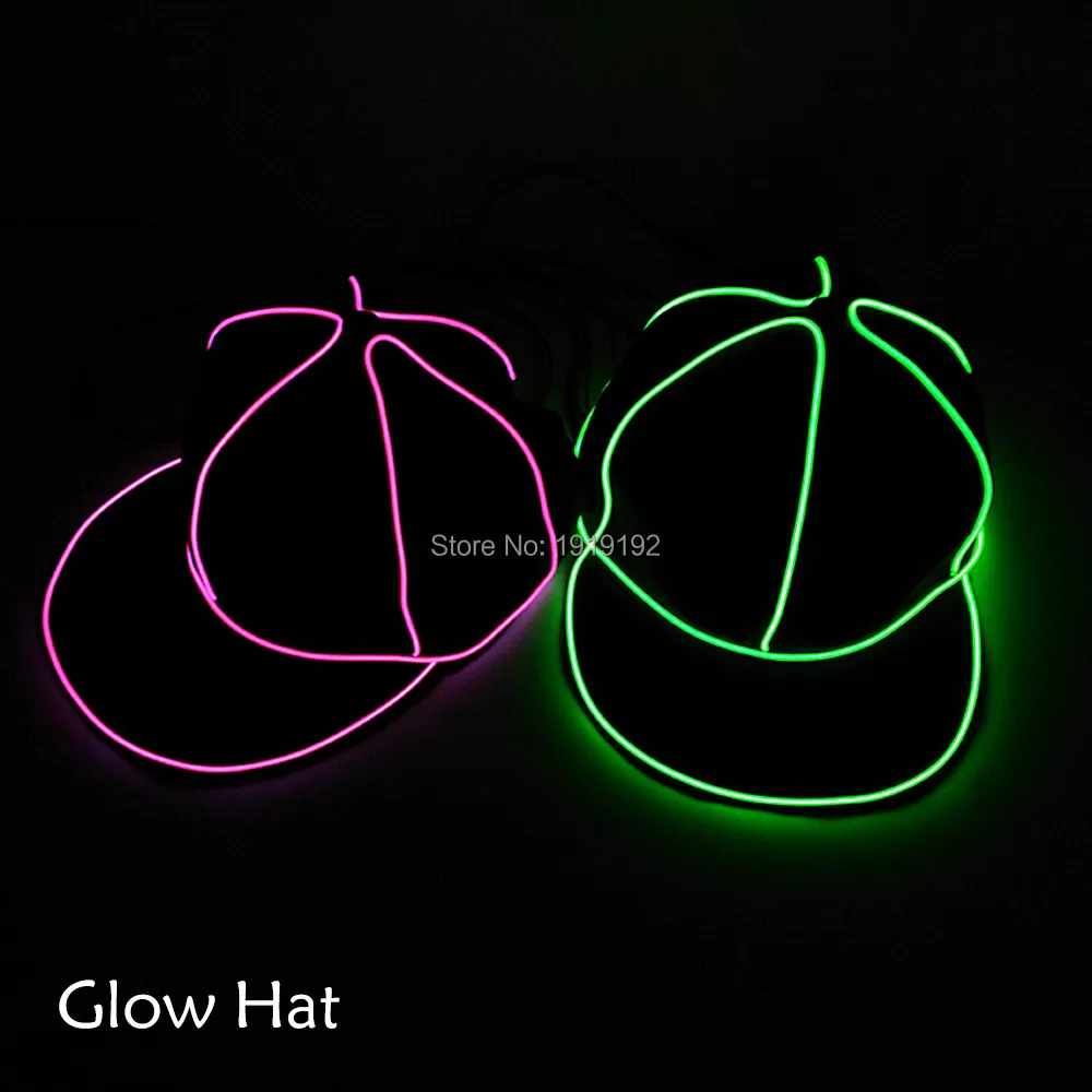 Costume Accessoires En Gros Glowing hat LED vêtements Neon jazz hat EL Cap Lumière froide Festival Party dance Pour la décoration de mariage
