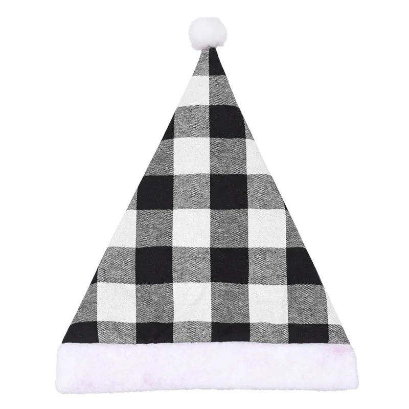 Mais novo chapéu de Papai Noel christmas chapéu de pelúcia de pelúcia festa de natal vestir decoração santa cap presente adulto por atacado