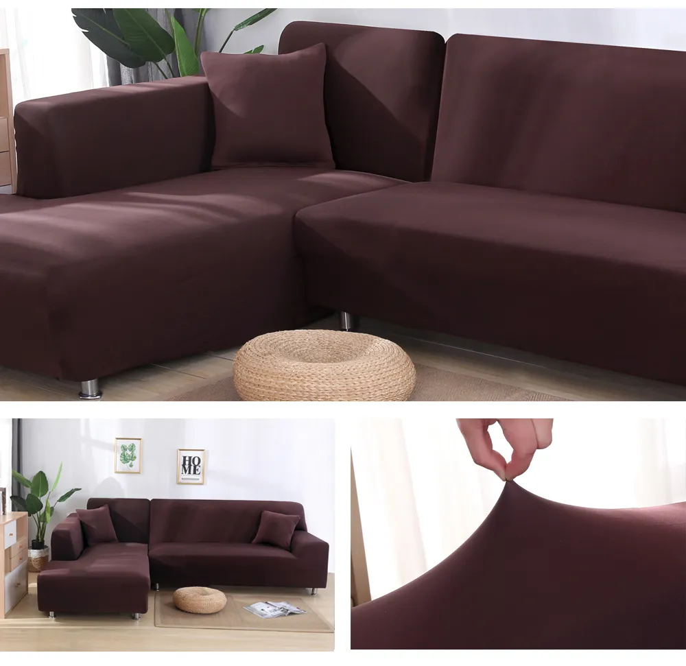 Elastische stretch sofa cover 1/2/3/4-zits SOCK-slipcover Couch Covers voor Universal Sofas Woonkamer Sectional L Forming Slipcover 201119