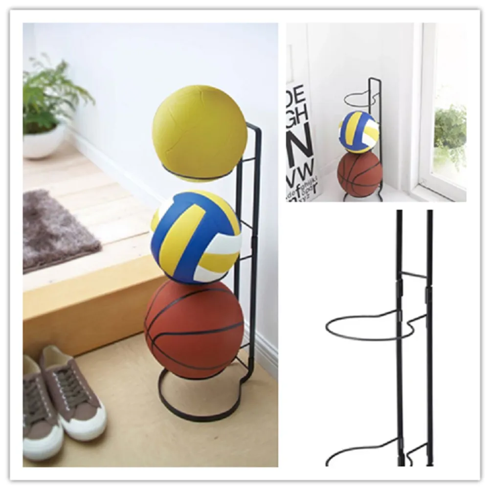 1 шт., креативная баскетбольная стойка, экономия места, практичная стойка для мячей, баскетбольный держатель, полка для показа, металлическая подставка, поддержка T200413302O
