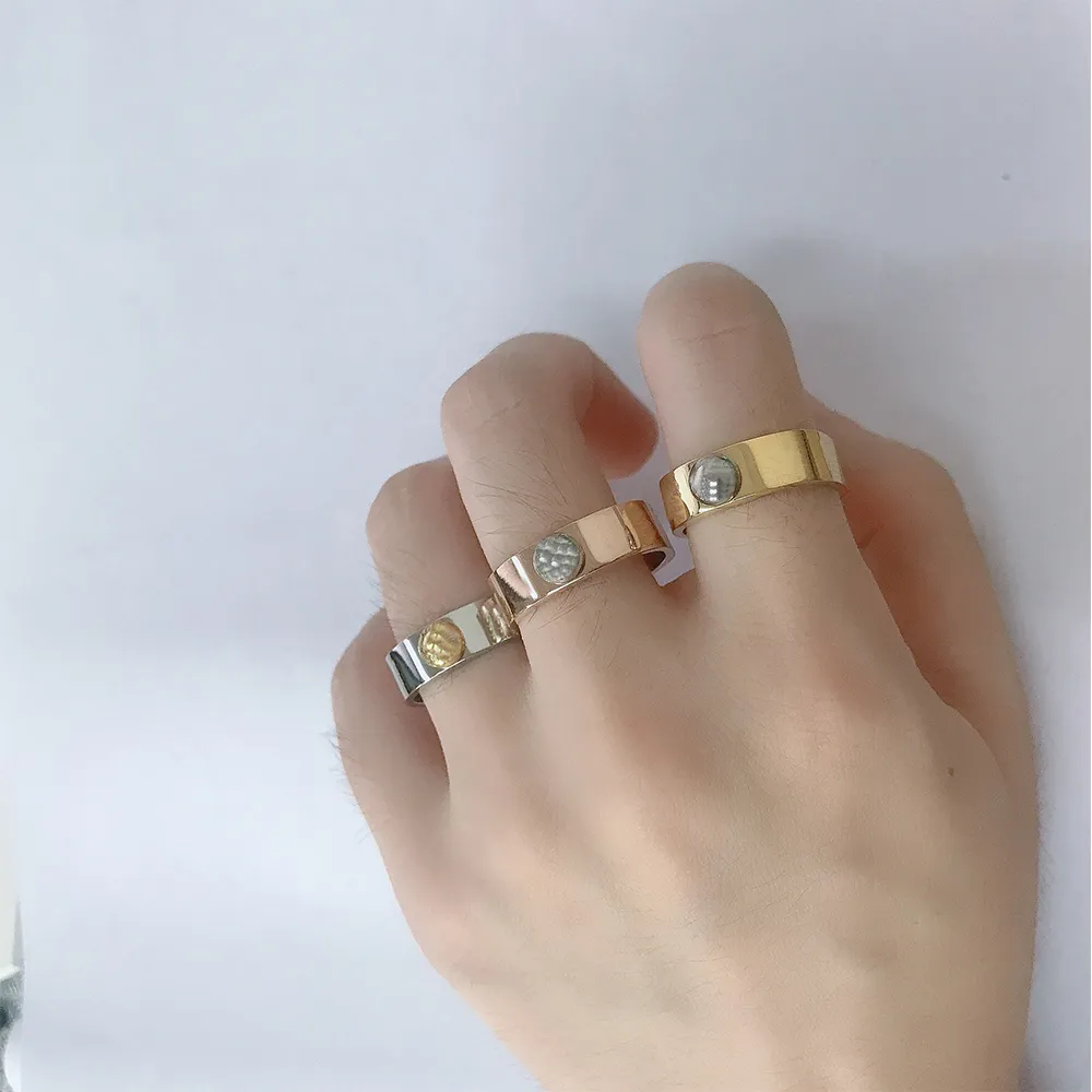 Fashion Gift Pierdzież dla mężczyzny Kamienie Kamienie unisex pierścienie mężczyźni kobiety biżuteria 4 kolorów akcesoria o276235k