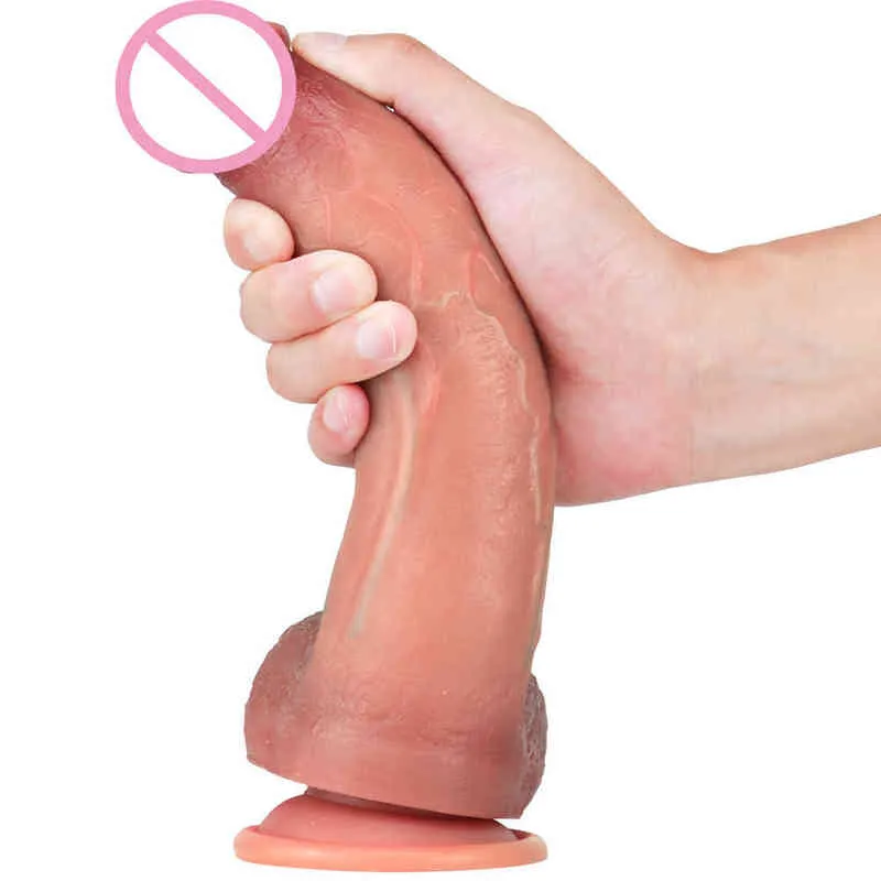 NXY Dildo Giocattoli anali Zhenyanggen No 12 Silicone liquido Make up Pene Super simulazione Grande spessore Falsi prodotti del sesso adulti Femmina 0225