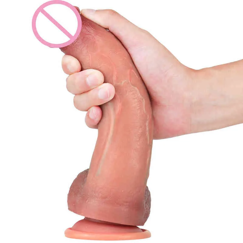 NXY Dildos Anal Zabawki Zhenyangen Nie 12 Płyn Silikonowy Makijaż Penis Super symulacja Duży Grube Fałszywe Produkty Sex Dorosłych 0225