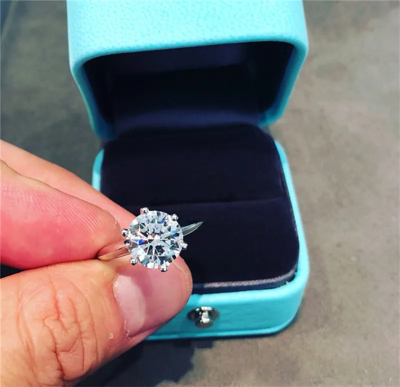 Nieuwe Paar Huwelijk Ontwerp Ringen Sets Diamant Sterling 925 Zilveren Accessoires Engagement Bruiloft Voor Vrouwen Bruids Liefde Ring Y0611304P
