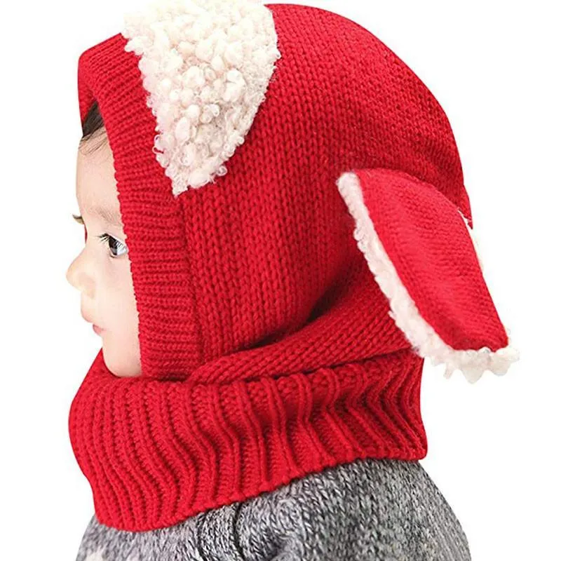 Carino bambino bambini ragazza ragazzo neonato neonato inverno caldo cappello lavorato a maglia all'uncinetto Beanie Cap266G