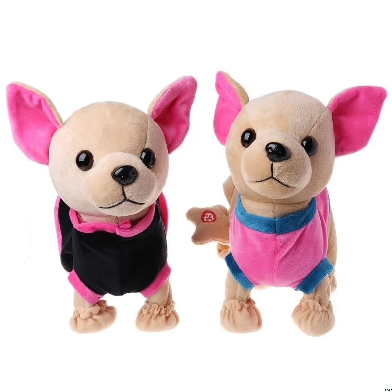 Elektronische huisdier Robot Dog Rits Walking Singing Interactive Toy met tas voor kinderen Kids Birthday Gifts 201212