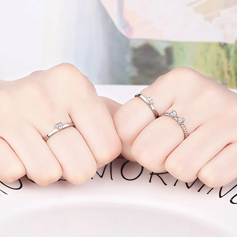 Mode-sieraden ring creatieve vier-blad klaverring voor vrouwen splitsen drie-in-een combinatie opening ring verstelbare maat geschenk J152