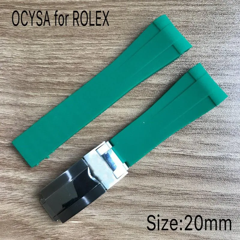 Cinturino in caucciù di marca COYSA ROLEX SUB 20mm Cinturini orologi impermeabili morbidi e durevoli orologi Accessori cinturini con acciaio originale 214b