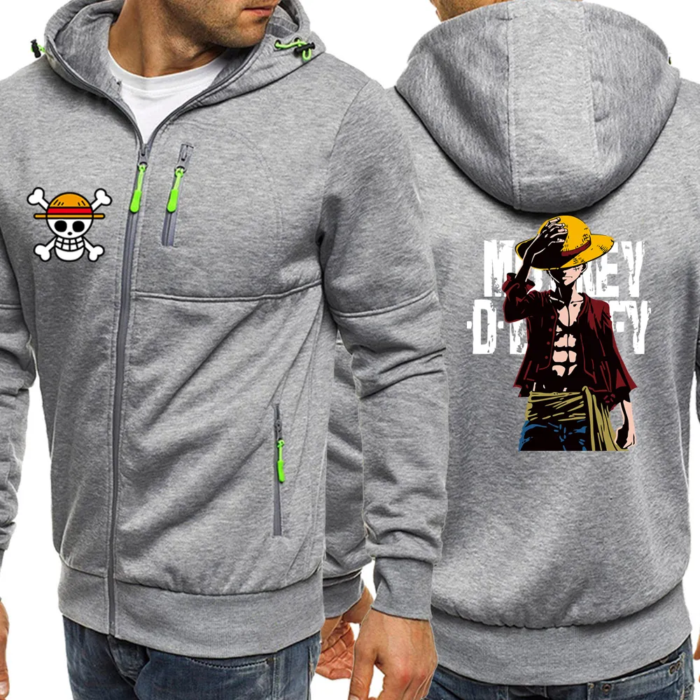 Luffy ONE PIECE Anime Series Hoodies Men Jacket 2019 Autumn Winter Casual Coat Harajuku Mens Hoodie Sweatshirts Hip Hop Hoody C1117