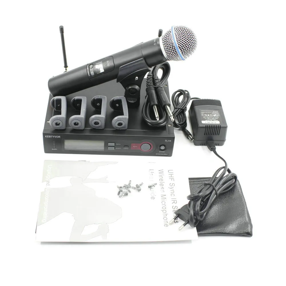 Top Quality UHF Professional SLX24 BETA58 Wireless Microphone Cordless Karaoke System With Handheld Transmitter8917484