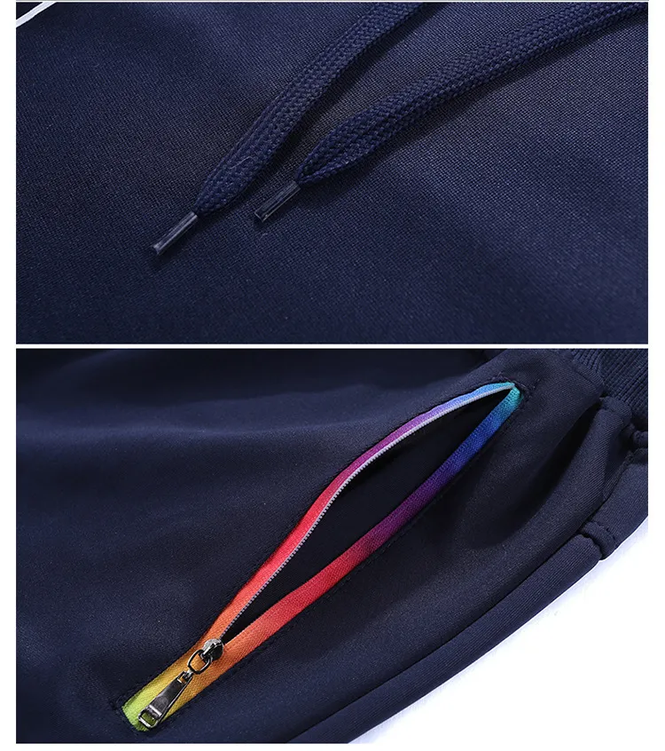 Hombres de la marca Sudaderas con capucha Chándal Sudadera con capucha Conjunto de hombres Otoño Invierno Conjunto de dos piezas Chaqueta Pantalones Ropa deportiva Traje de arco iris 201128