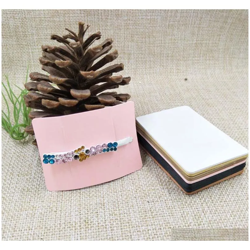 5 × 7 سم متعددة الألوان DIY فارغة شعر مخلب باريت منتجات البطاقة البطاقة البطاقة بطاقة العرض 