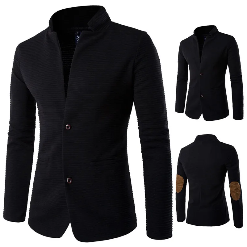 Chaquetas para hombres Slim Fit Trajes de moda Blazer Abrigos de negocios Chaqueta de manga larga Tops Hombres Casual Daily Vintage Otoño Invierno Blazer 201104