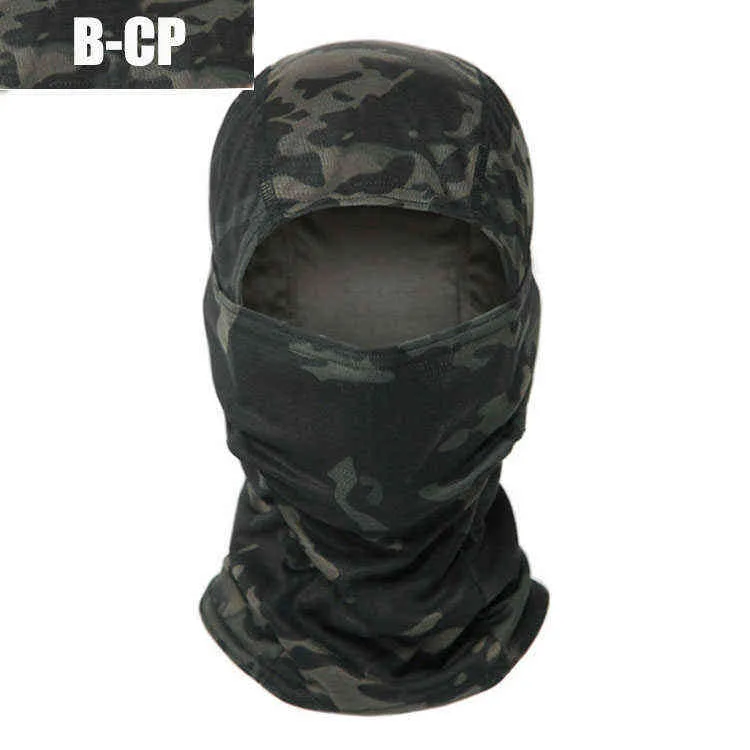 Multicam Tactique Balaclava Militaire Masque Complet Bouclier Couverture Cyclisme Armée Airsoft Chasse Chapeau Camouflage Balaclava Écharpe Y1229