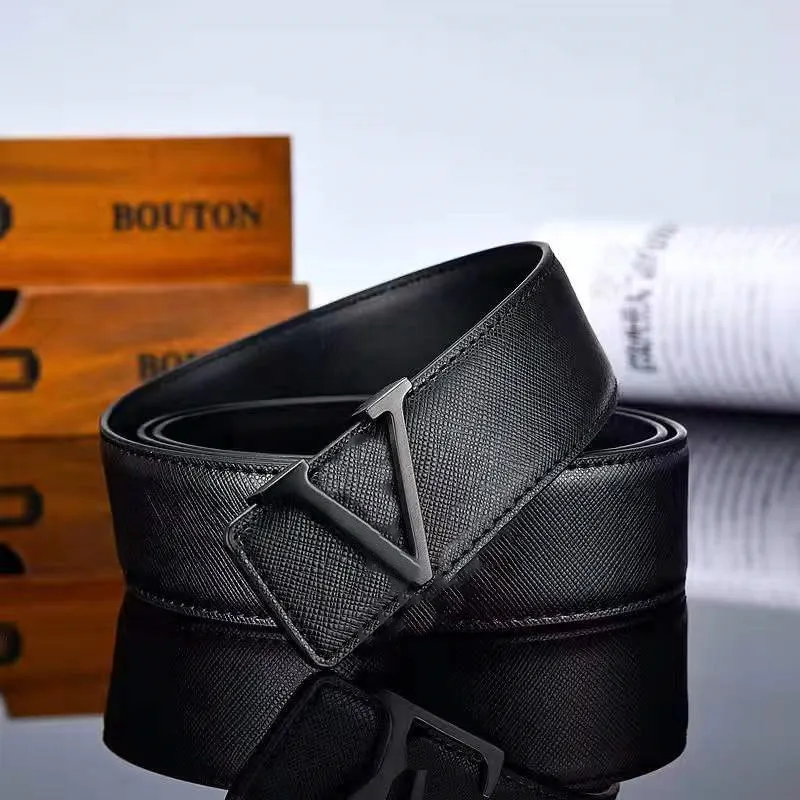 2021 Fashion Luxury Men Designers Belts alloy V buckle belt high quality Genuine Leather Waistband288n