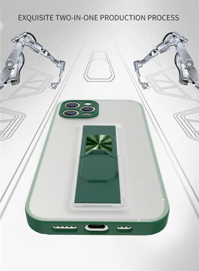 Lüks Zırh Durumda iPhone 11 12 Pro Max Mini X XS Max XR 8 7 Artı SE 2020 Manyetik Metal Yüzük Tutucu Standı Durumda iphone 12 Toptan