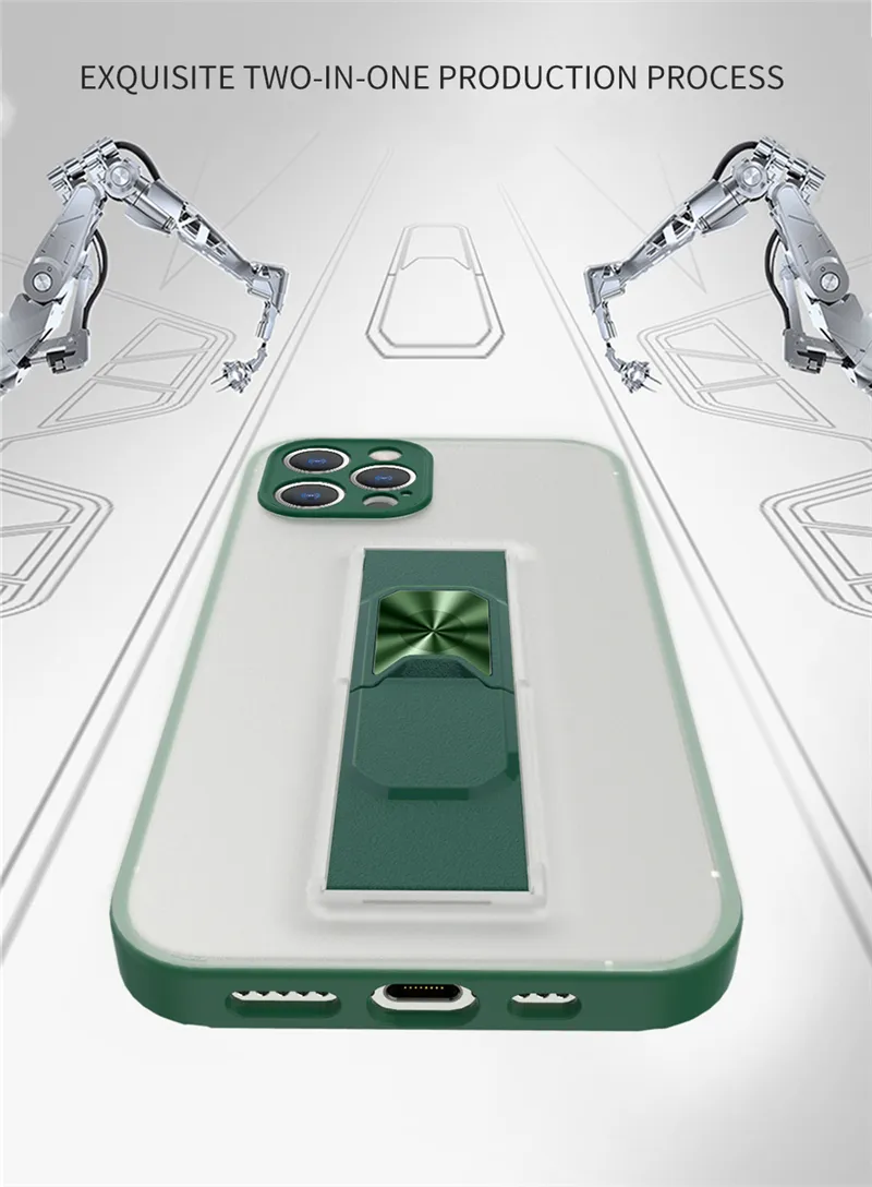 Luxury Armour Case för iPhone 11 12 Pro Max Mini X XS Max XR 8 7 Plus SE 2020 Magnetisk metall Ringhållare Standfodral för iPhone 12 Partihandel