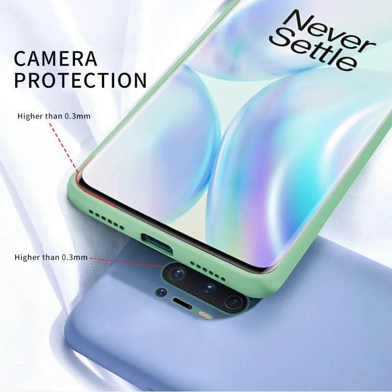 OnePlus 8 Pro Case Liquid Silicone Lanyard Soft Cover Case on OnePlus 7T 7 Pro 6 6T 5 5T avec Bandoulière Cou Sangle Corde Cordon