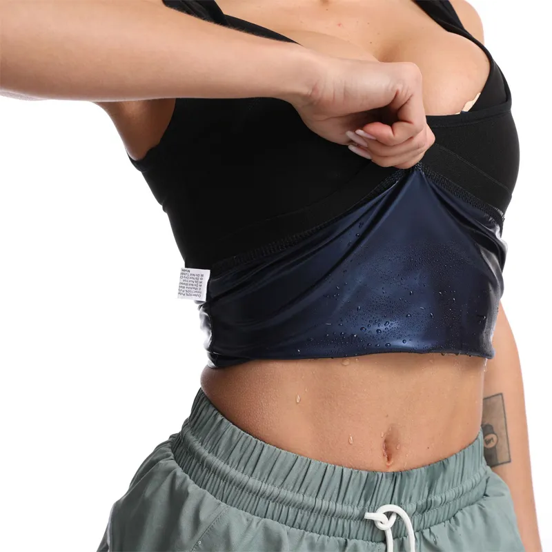 Frauen Sauna Schweiß Weste Polymer Taille Trainer Gewichtsverlust Shapewear Bauch Abnehmen Mantel Workout Body Shaper Korsett Fajas Top 201222