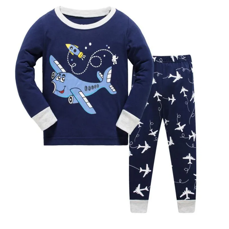 Vêtements pour filles pour enfants pyjamas ensemble 100% coton enfants vêtements de nuit 2 pièces carton tops pantalon pour les vêtements pour enfants pyjamas lj201216