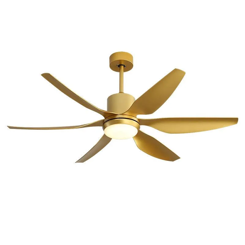 Deckenventilatoren, 56 Zoll, modernes LED-Gold mit Lichtern, große Menge Wind, Wohnzimmer, DC-Ventilator, Lampe, Fernbedienung, 268 x