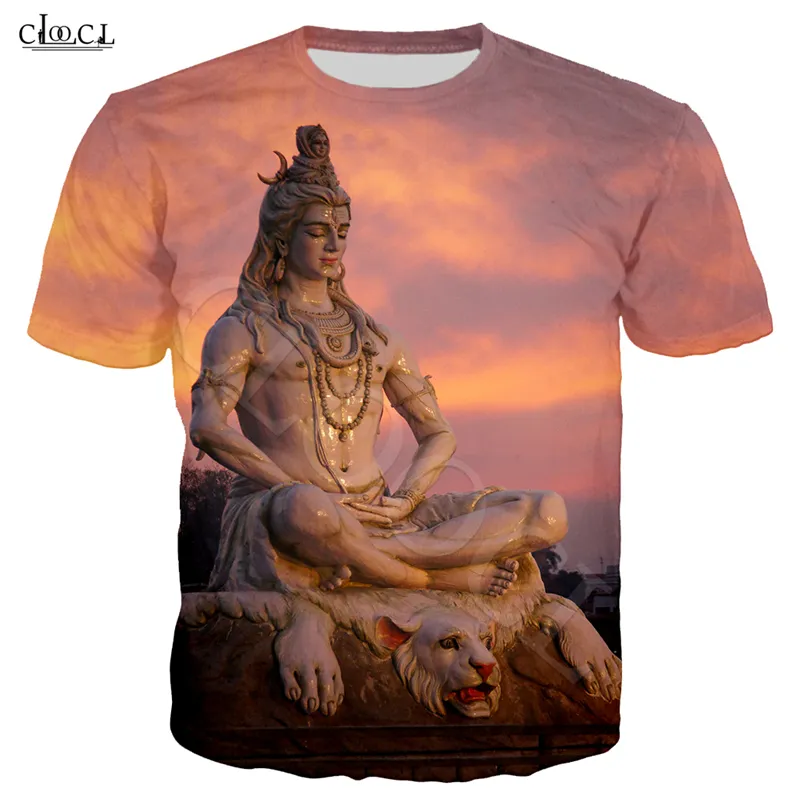 Hindu God Lord Shiva T Shirt Women Men 3D Print Lord Shiva T-shirts Tops Short Sleeve Casual Streetwear Pullovers Drop Shipping 1117