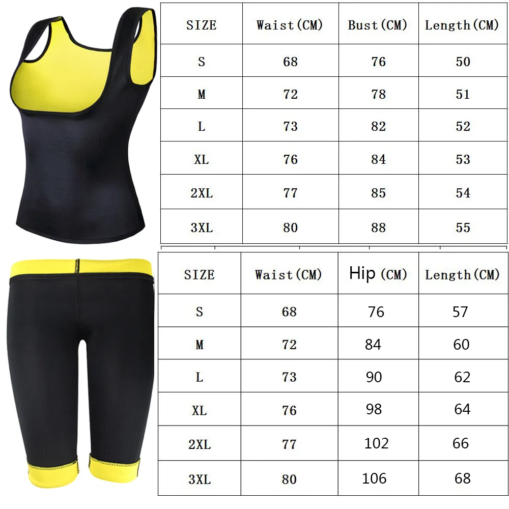 Vest + Pant Neoprene Body Shaper Allenatore la vita delle donne Pantaloni dimagranti Gilet Super Stretch Super Lose Pantaloni il controllo del peso LJ200814