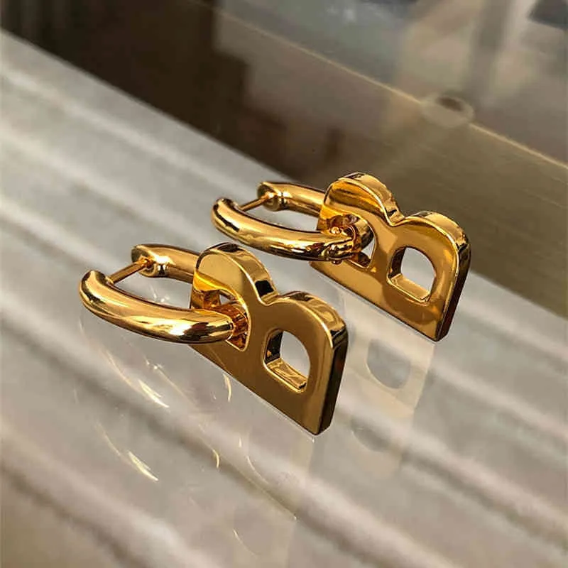 Fashion Thick b Letter Earrings for Women Dangle Luxury Original Quality Brand Earings Statement Jewelry Z418237k