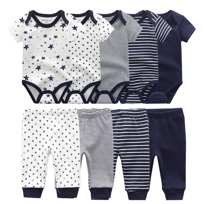 babykläder född pojke tjej bodysuits and byxor outfits småbarn baby kläder bomull spädbarn romper sätter Roupas de Bebe LJ201223