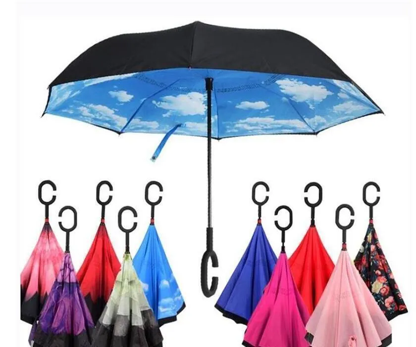 reverse umbrellas windproof reverse layer inverted umbrella inside out stand windproof umbrella inverted umbrellas sea shippin gwb1145