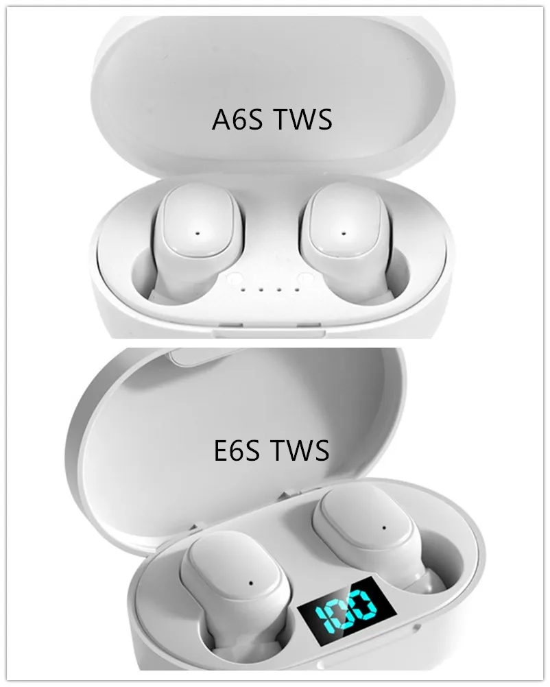 E6S A6S TWS True Wireless Macaron Color Earbuds HD Sports Headphones In Ear Hands Earphone 5 0 Bluetooth Headset For Smartphon259L